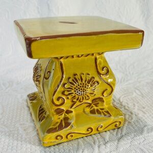 Southern Living At Home Tuscan Glazed Candle Stand In Sunflower Yellow Pedestal